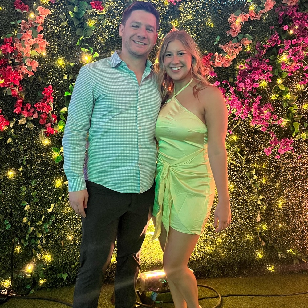 Lime Green One-halter Dress